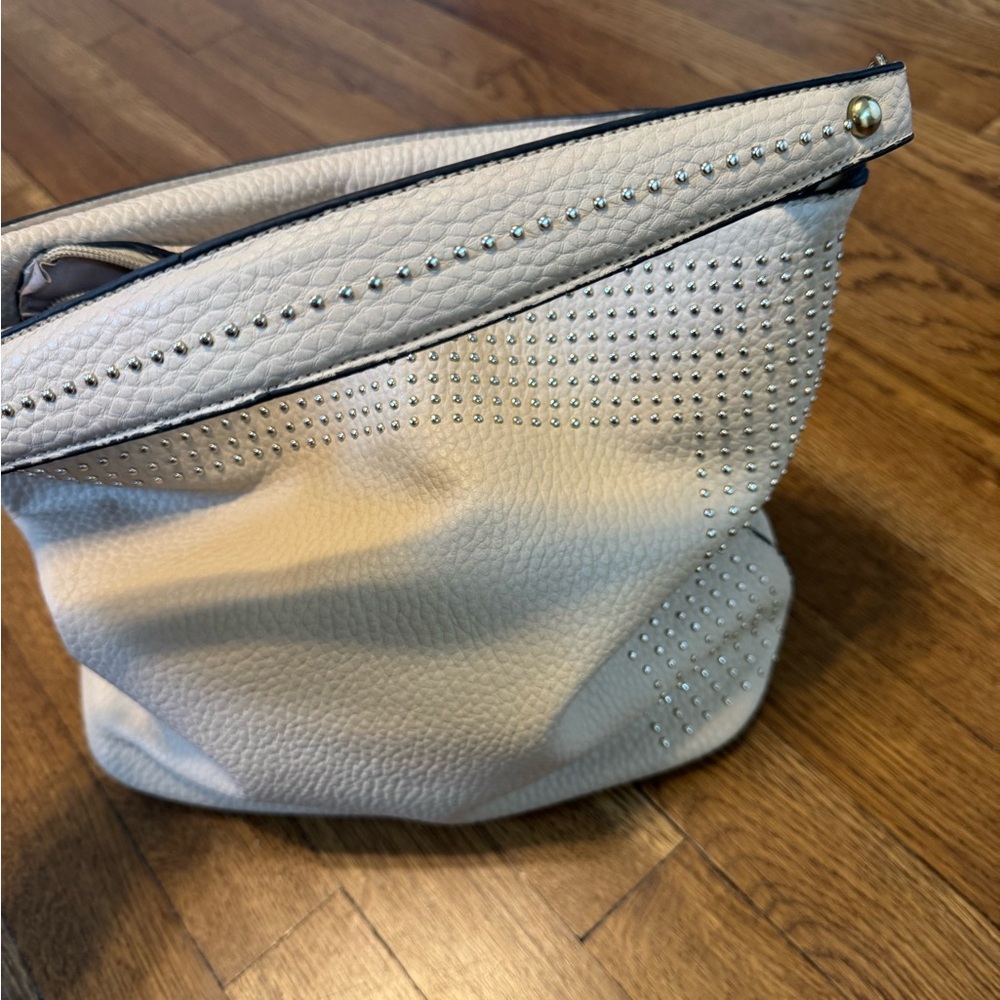CLN Cream Studded Hobo Women's Bag 2015 Collection NWOT - Picture 2 of 14